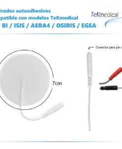Alternative view of 4 Electrodos autoadhesivos de alta eficiencia - 7 cm - Para Electroestimulador Tekmedical