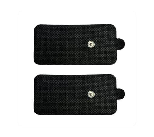 2 Electrodos autoadhesivos SNAP de alta eficiencia - 10 x 5 cm - Para Electroestimulador Compatible