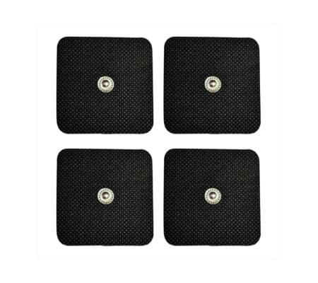 4 Electrodos autoadhesivos SNAP de alta eficiencia - 5 x 5 cm - Para Electroestimulador Compatible