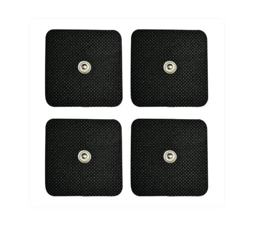 4 Electrodos autoadhesivos SNAP de alta eficiencia - 5 x 5 cm - Para Electroestimulador Compatible