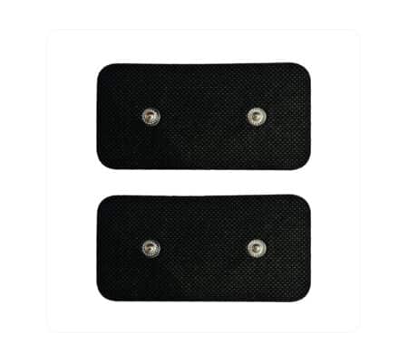 2 Electrodos autoadhesivos DOBLE SNAP de alta eficiencia - 10 x 5 cm - Para Electroestimulador Compatible